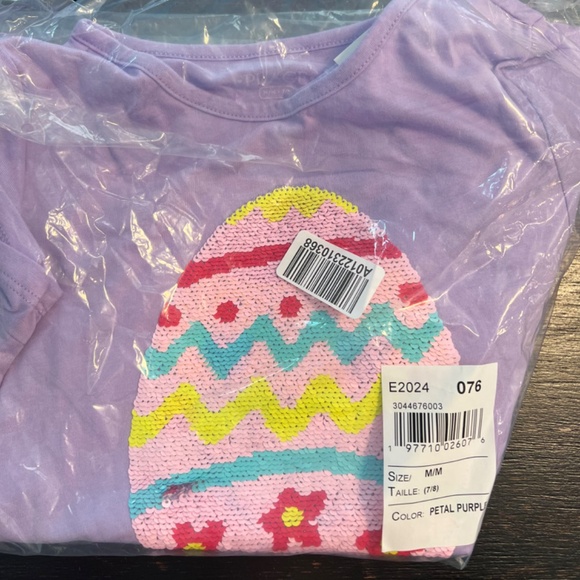 Girls Easter Flip Sequin High-Low Top - Petal purple - Picture 3 of 3